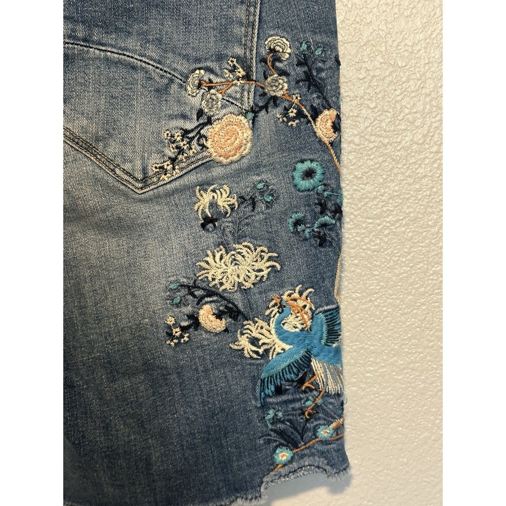 Free People x Driftwood Brandi Denim Bermuda Shorts Sz 29 8.5" Embroidered Boho - Picture 5 of 6